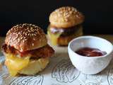 Burger au poulet pané et au fromage