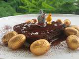 Fondant creme marron et chocolat sans farine sans sucre ajoute