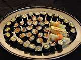 Sushis et Maki Concombre/Saumon/Omelette