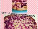 Tarte aux framboises et mascarpone