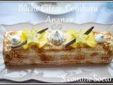 Bûche entremets citron combava, compotée d'ananas vanille bourbon