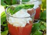 Mini verrine gelée de tomate, mousse de feta