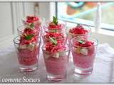 Mini verrines de mousse de betterave