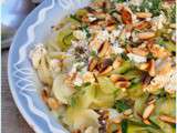 Orecchiettes aux courgettes, ricotta et pignons grillés