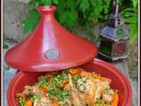 Tajine de lapin aux petits pois et aux carottes