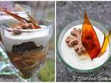 Verrine comme un Banofee : banane, noix, caramel