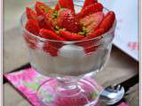 Verrine de semoule crémeuse aux fraises