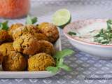 Falafels de lentilles corail et sauce citron vert (sans gluten)