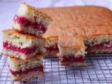 Gâteau au yaourt moelleux et confiture framboises