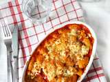 Gratin de gnocchi tomate, féta, basilic