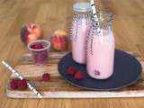 Smoothie Pêche Framboise au Lait d’Amande