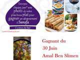 30 Juin – Gagnant Concours photo de plat Ramadan 2016