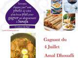 4 Juillet – Gagnant Concours photo de plat Ramadan 2016