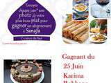 Gagnant Concours photo de plat Ramadan 25 Juin 2016 et sa recette