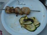 Brochettes de filet mignon marinées avec ses courgettes