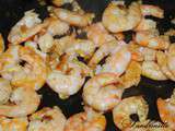 Crevettes flambées