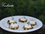 Toast courgette-brandade