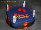 Gâteau pâte à sucre Ring de Boxe