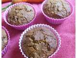 Muffins aux carottes (ou à l' okara) et pepites de chocolat sans gluten sans lait sans oeuf