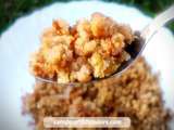 Crumble de sorgho et millet aux pommes et noix