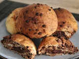 Brioches aux pépites de chocolat et cœur chocolat ig bas