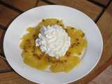 Carpaccio d'ananas, maracudja et chantilly coco