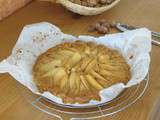 Tarte-biscuit aux noisettes et au coing (poché au quatre-épices)