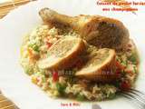 Cuisses de poulet farcies aux champignons