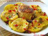 Cuisses de poulet sur le gratin dauphinois