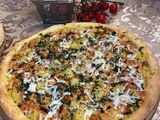 Pizza au poulet pomme de terre 🥔 et fromage 🧀 بيتزا بالدجاج البطاطس والجبن