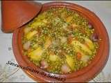 Tajine de pomme de terre et petit oignon طاجين البطاطس و البصل صغير