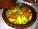 Tajine de pommes de terre et petits pois