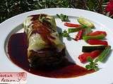  Cannelloni  de poireau à la queue de boeuf, jus réduit, légumes d'été