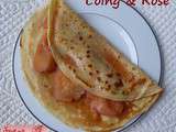 Crêpe au coing et sirop de rose (pâte à crêpe express)