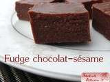 Fudge chocolat au sésame et au beurre salé. Et recyclage en brownie