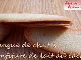 Langues de chat et confiture de lait au cacao