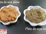 Pâte de soja sucrée au ban d'essai : jaune ou vert