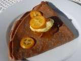 Prolonger les plaisirs de la Chandeleur... Crêpe cacao, orange curd, kumquat