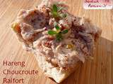 Rillettes de hareng et choucroute crue au raifort