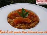 Risotto de petit épeautre à la bisque de homard et courge rôtie