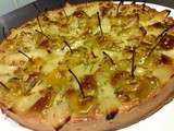 Tarte amandine pistaches aux poires et petites pommes