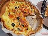 Quiche Gourmande Poulet, Courgette, Carotte au Lait d'Amandes