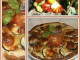 Quiche aux trois saveurs ( tomate, courgette, mozzarella )