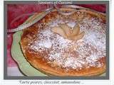 Tarte poires,chocolat, amandine