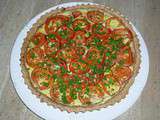 Tarte au Thon et Tomates sur Lit de Courgettes