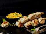 Brochettes de poulet mariné