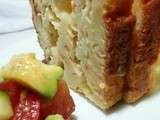 Cake au surimi et tomates confites et sa verrine de tartare d'avocat