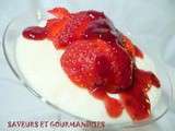 Mousse blanche aux 2 fraises