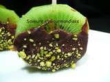 Sucettes de Kiwi au chocolat