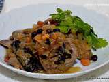 Tajine de Foies de Lapin aux Raisins Secs